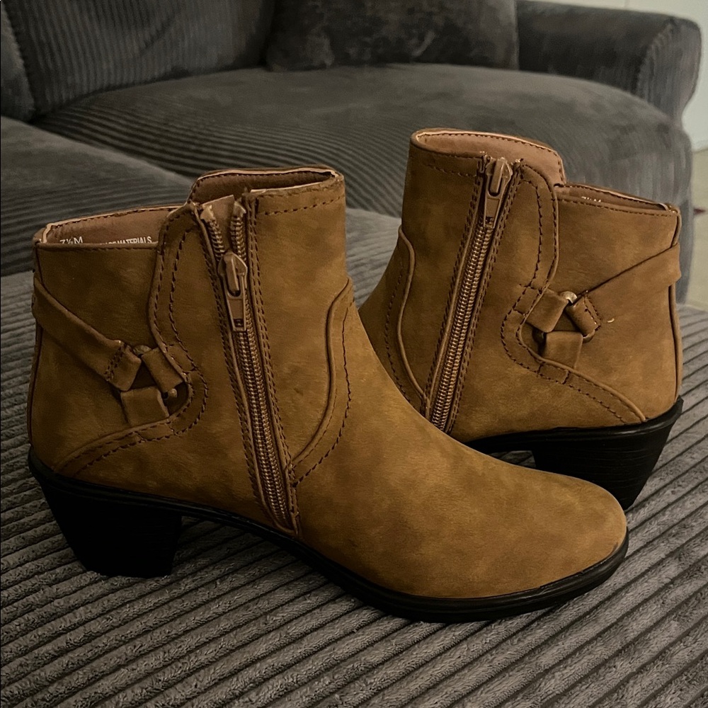 Easy Street Tan Ankle Booties